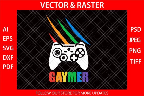 Cat Scratch Gaymer Funny Video Gamer SVG for Graphics & Crafts