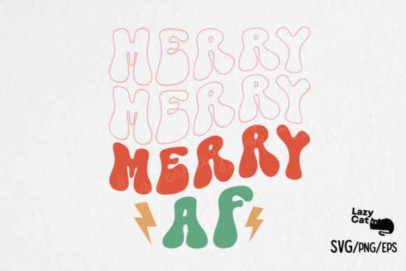 Funny Christmas Quotes SVG, Merry AF Review