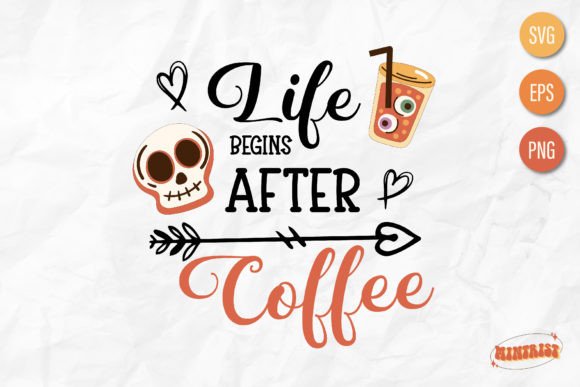 Funny Coffee Halloween SVG Design for Graphics and Crafts