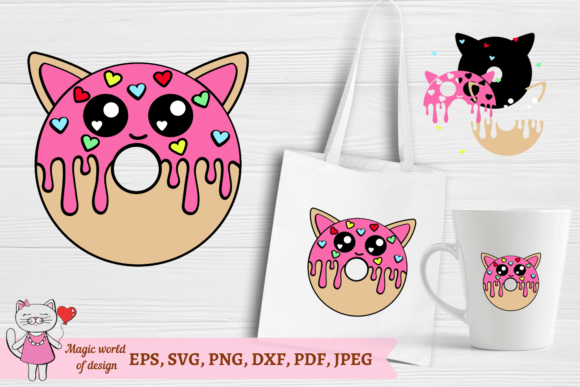 Pink Donut Funny Cat Face SVG: A Crafts and Graphics Review for Local Brands