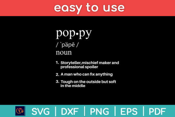 Poppy Definition Funny Father s Day Svg Graphics & Crafts Review